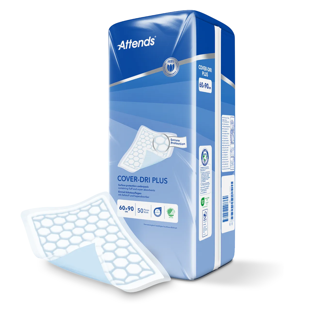 Attends Bettschutzeinlagen Cover-Dri Plus 60x90 cm