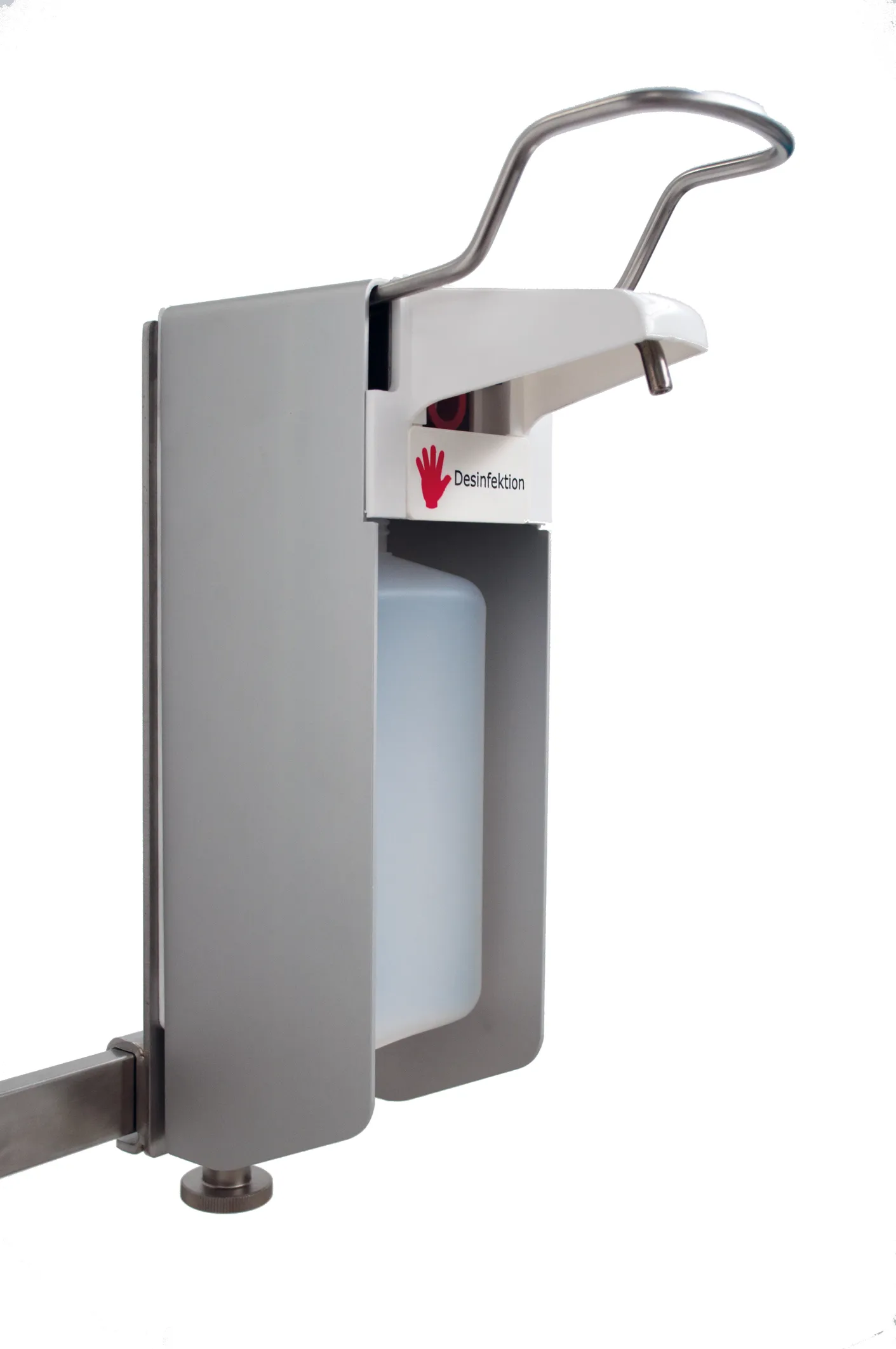 Desinfektionsmittelspender-Halter für Euroschiene 500 ml
