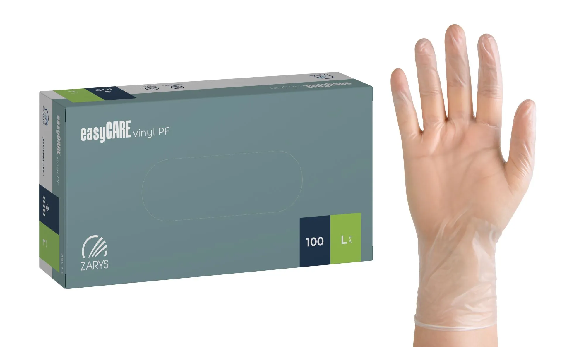 easyCARE vinyl powder-free gloves