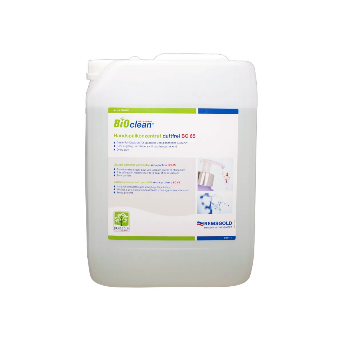 BCP Handspülmittel duftfrei BC 65, 10 kg Kanister