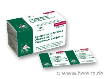 Alkoholtupfer Clinipad - 6 cm x 3 cm, 100 Stk. einzeln