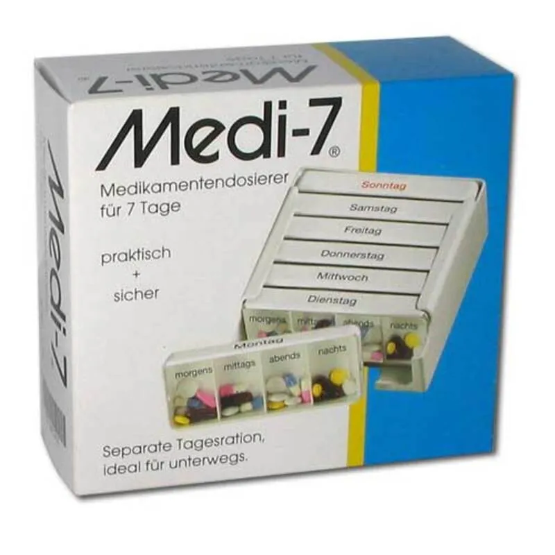 Medi-7, Medikamentendosierer für eine Woche, colore