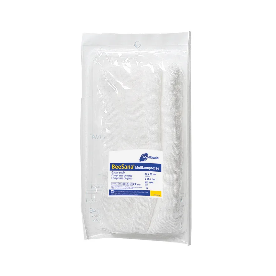 BeeSana® Mullkompresse, ohne RöKo, steril, 12-fach