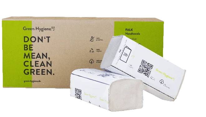 Green Hygiene® FALK Falthandtücher V-falz, 1-lagig