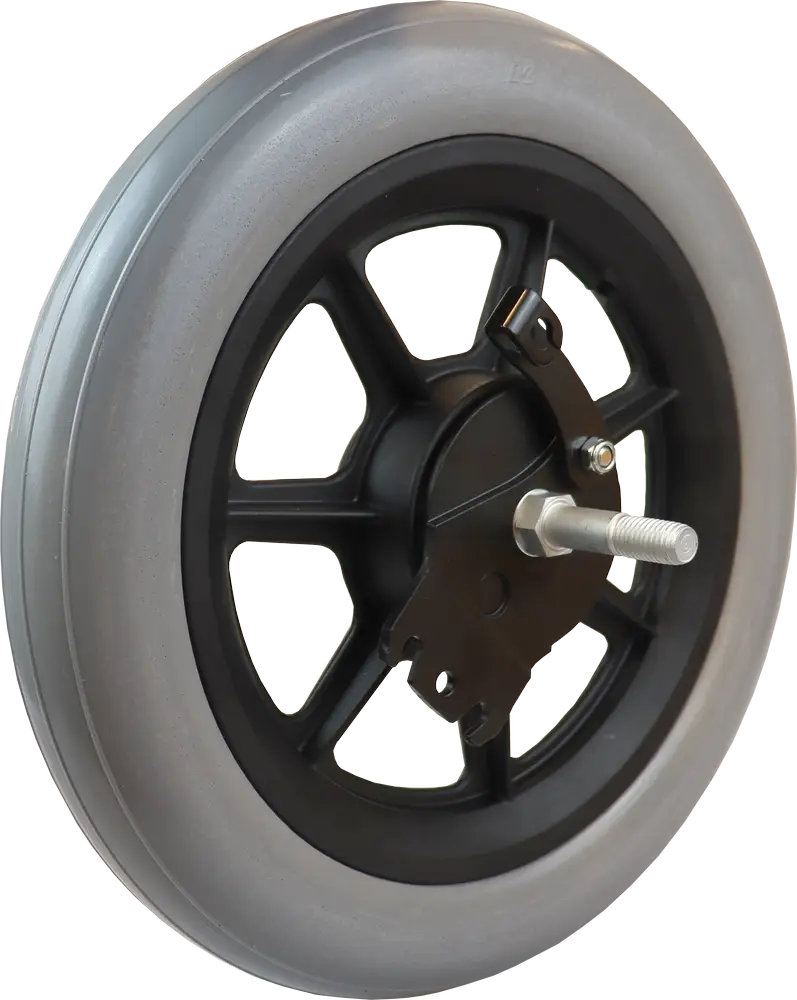 12" PU Rad 300 x 45 mm, mit Trommelbremse, ø12 x 114 mm Achs