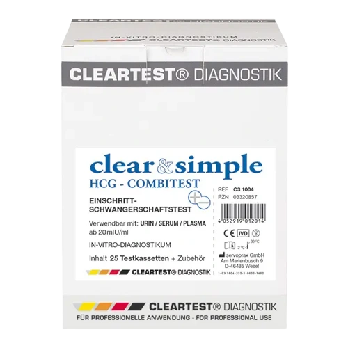Clear & Simple HCG Combi Schwangerschaftstest 25 Stk