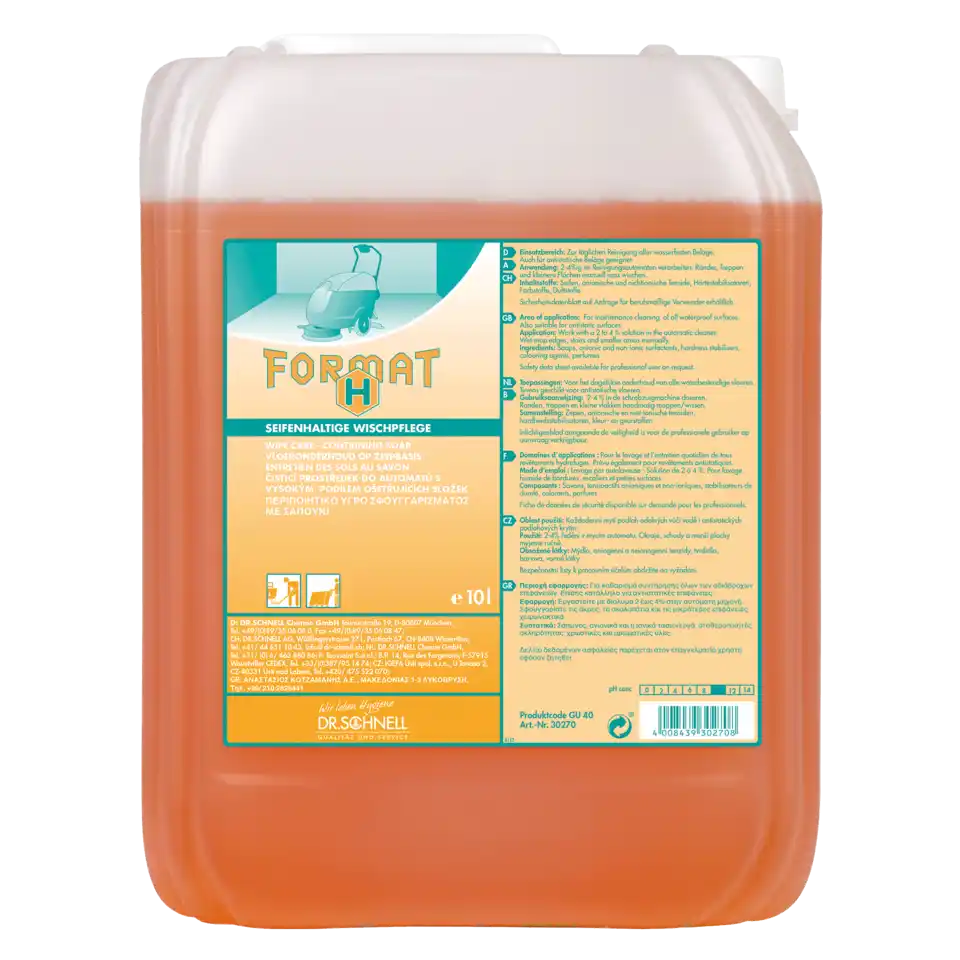 FORMAT H Wischpflege, seifenhaltig für den Einsatz im Scheue