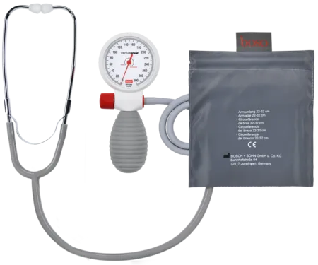 Boso varius privat (Ø 60mm) weiß mit Zugbügel-Klettenmansche