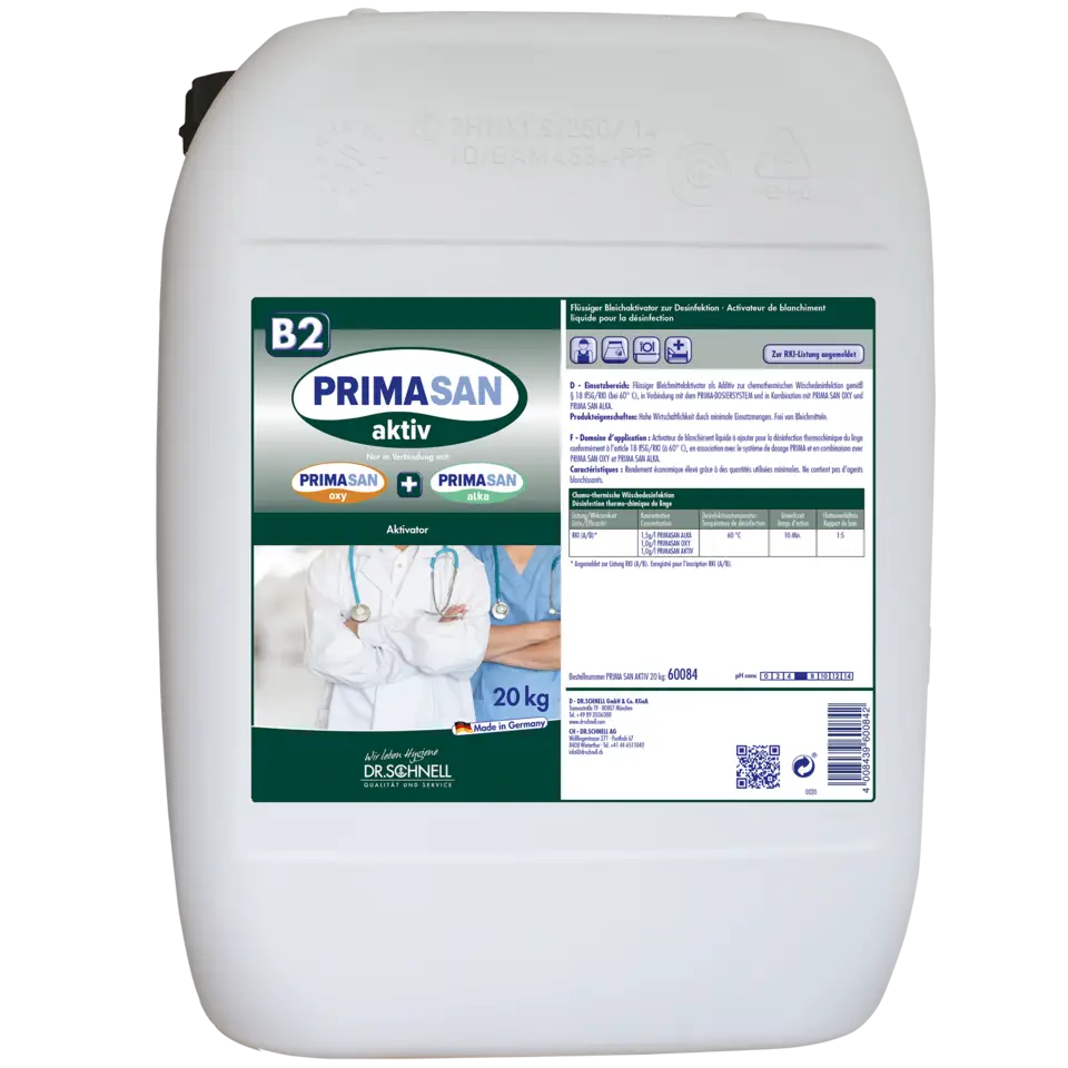 PRIMA SAN AKTIV Flüssiger Bleichaktivator zur Wäschedesinfek