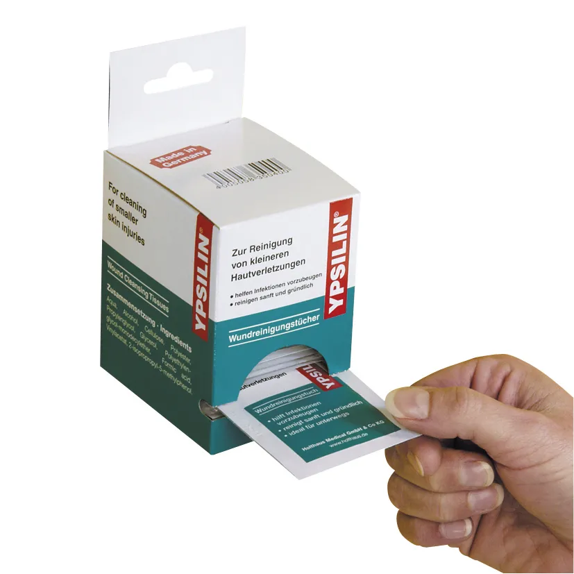 YPSILIN® Wundreinigungstücher 14 x 19 cm 40 Stück im Spender