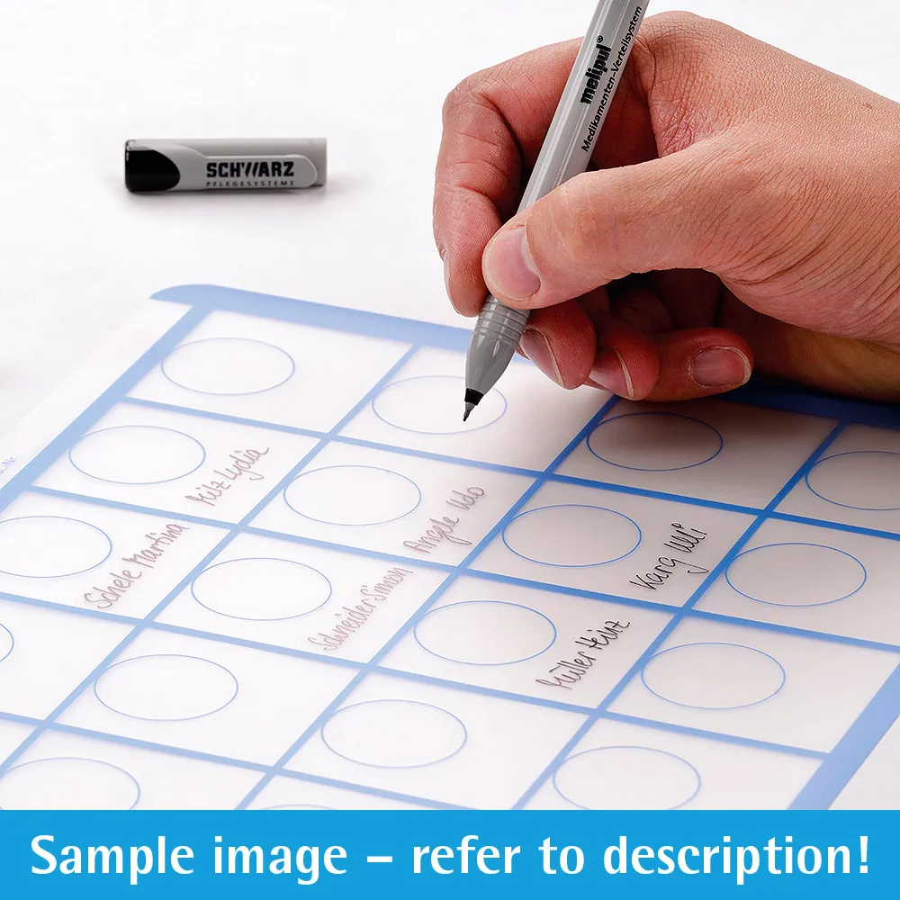 Beschriftungsfolie melipul Medikamenten-Tablett