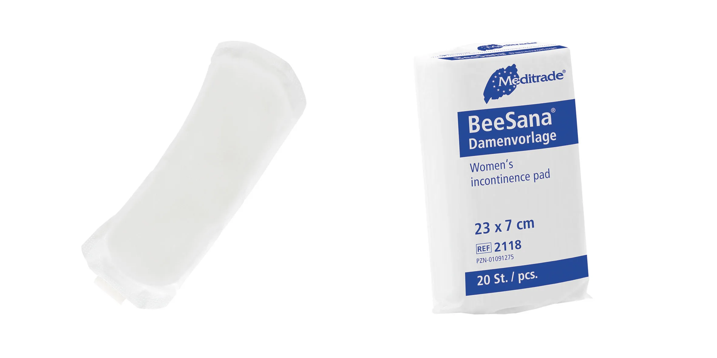BeeSana® Damenvorlage, 7 x 23 cm