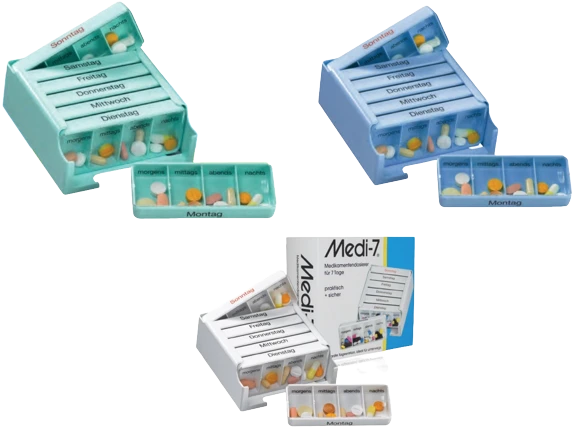 Medi-7, Medikamentendosierer für eine Woche