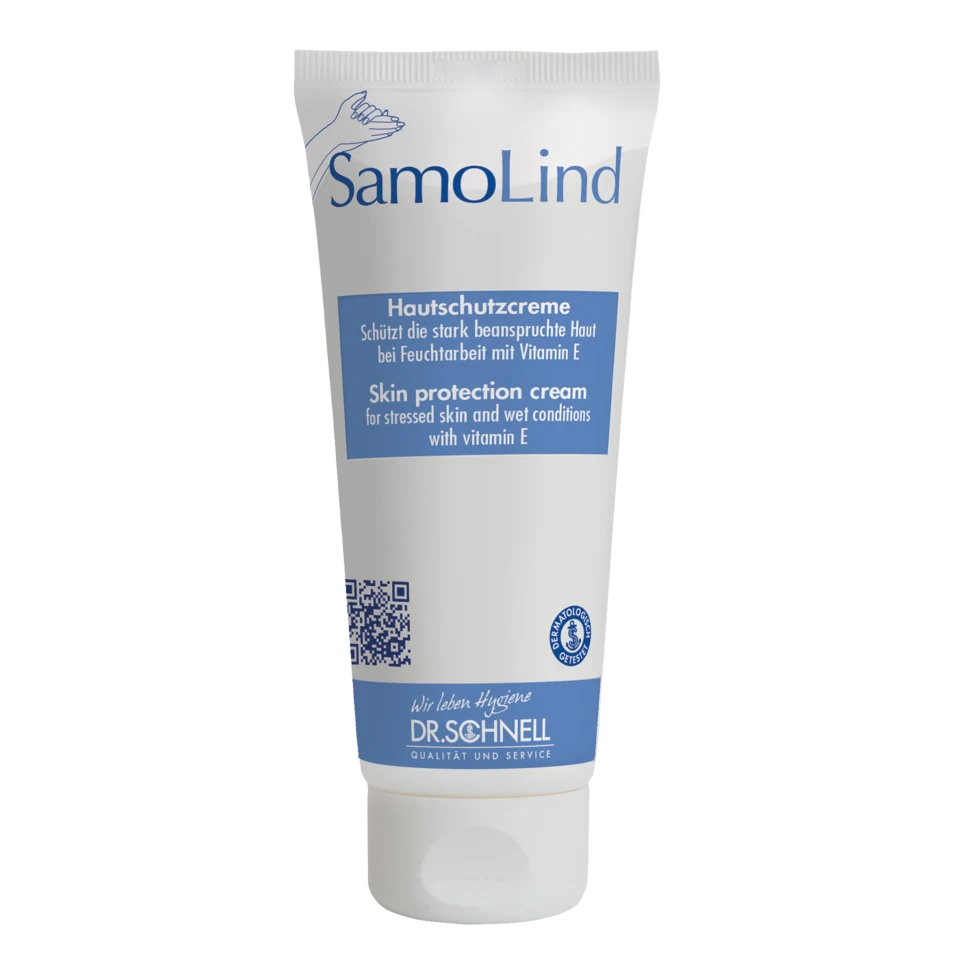 SAMOLIND Hautschutz bei wasserlöslichen Arbeitsstoffen, frei