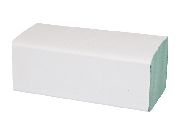 Falthandtücher, V-falz, 1-lagig, Grün, 5000 Blatt, RC Krepp