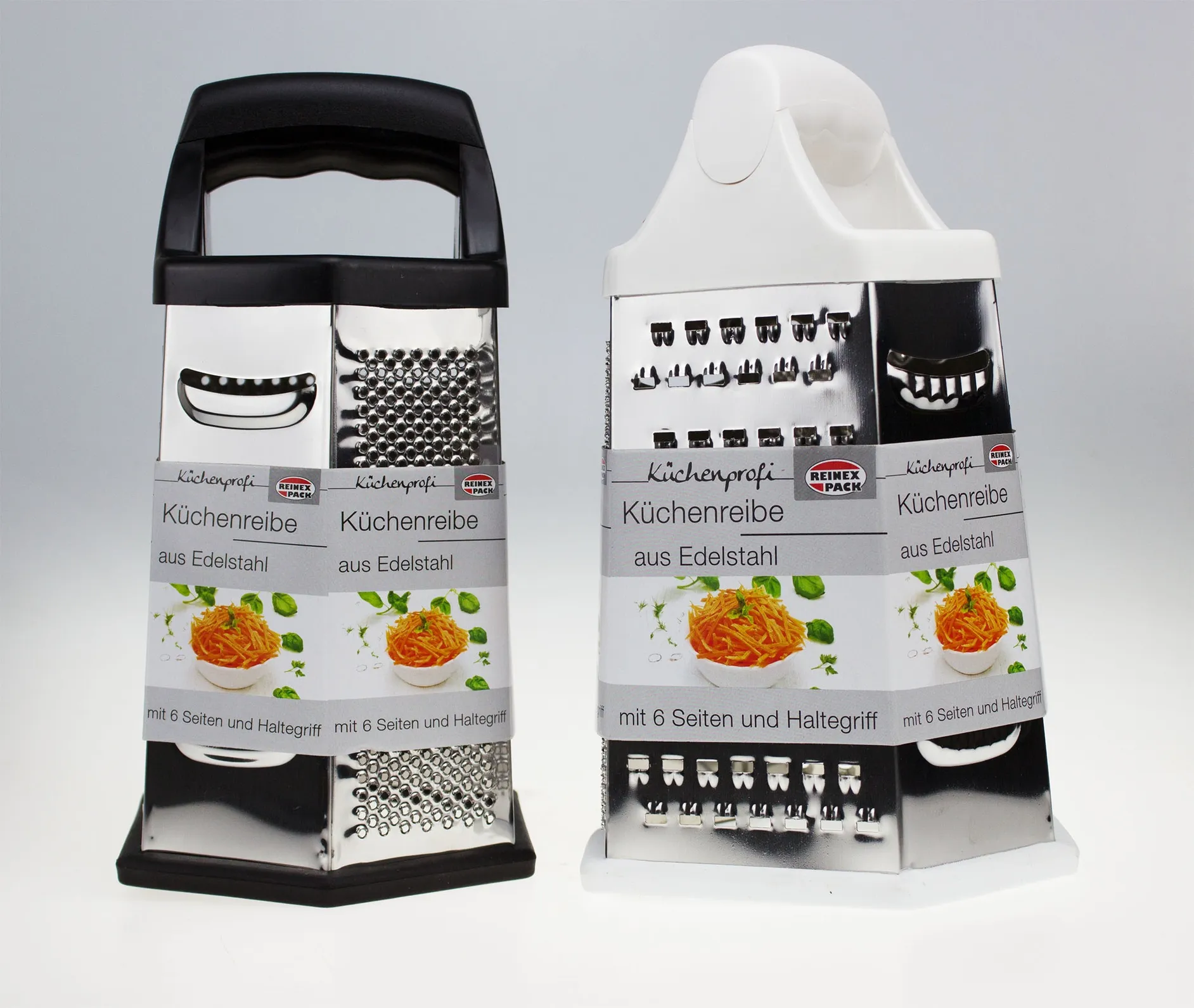 REINEX KÜCHENPROFI Küchenreibe mit Griff, aus Edelstahl