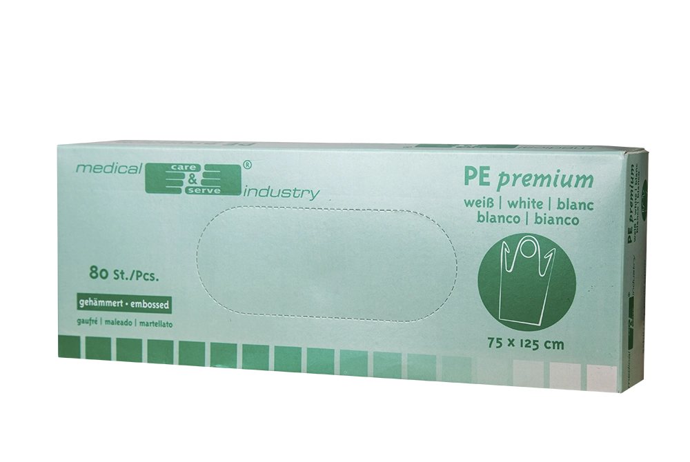Care & serve premium PE-Schürze in Spenderbox, weiß 75x125