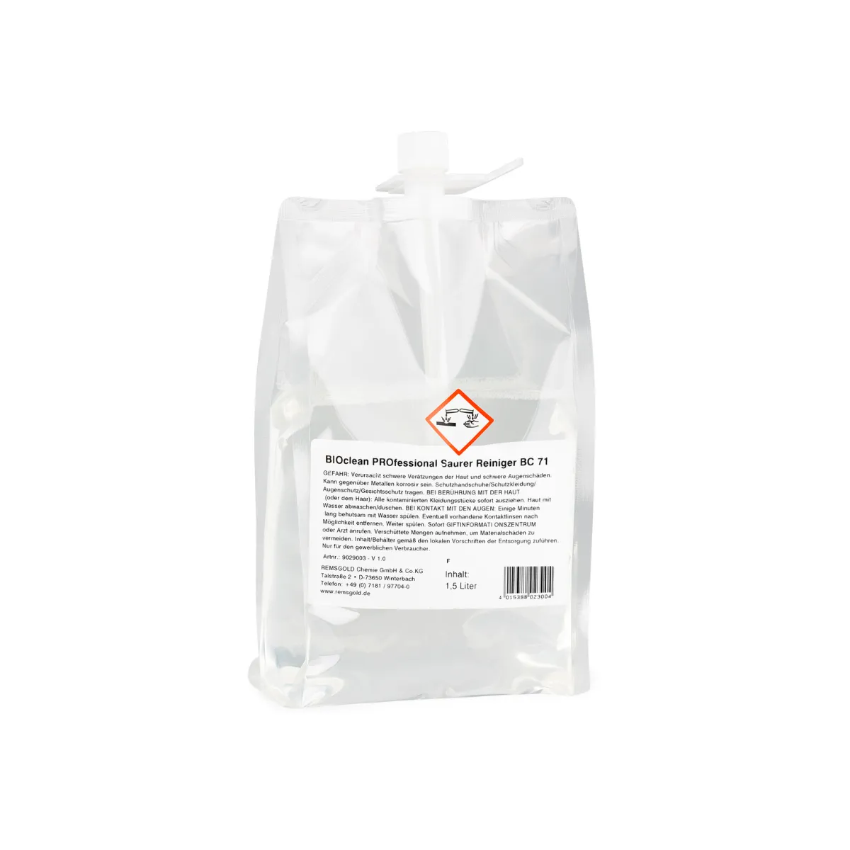 BCP Saurer Reiniger BC 71, 1,5 l Beutel