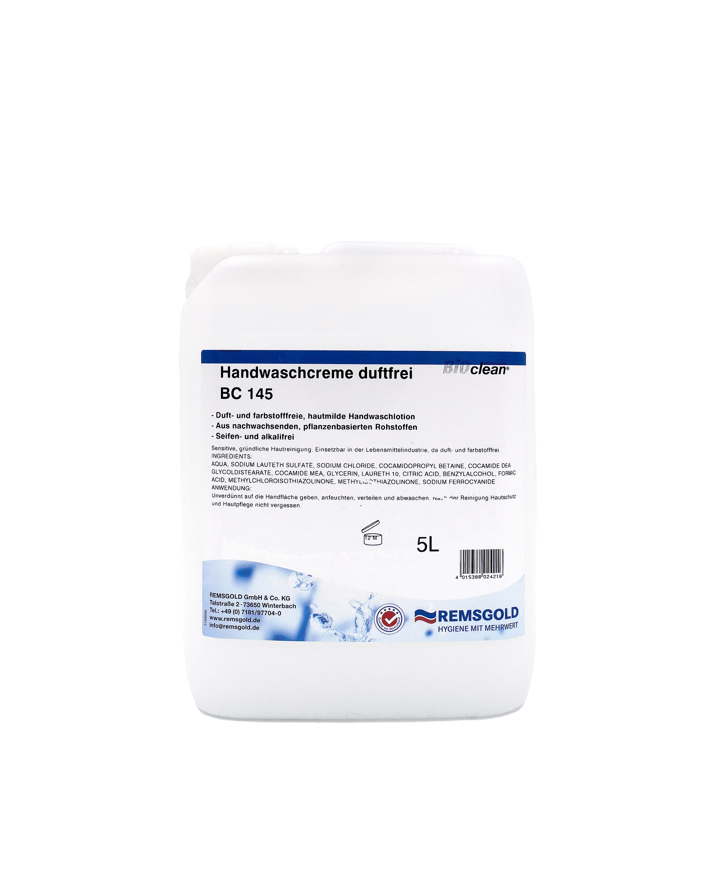 BCP Handwaschcreme duftfrei BC 145, 5 l Kanister