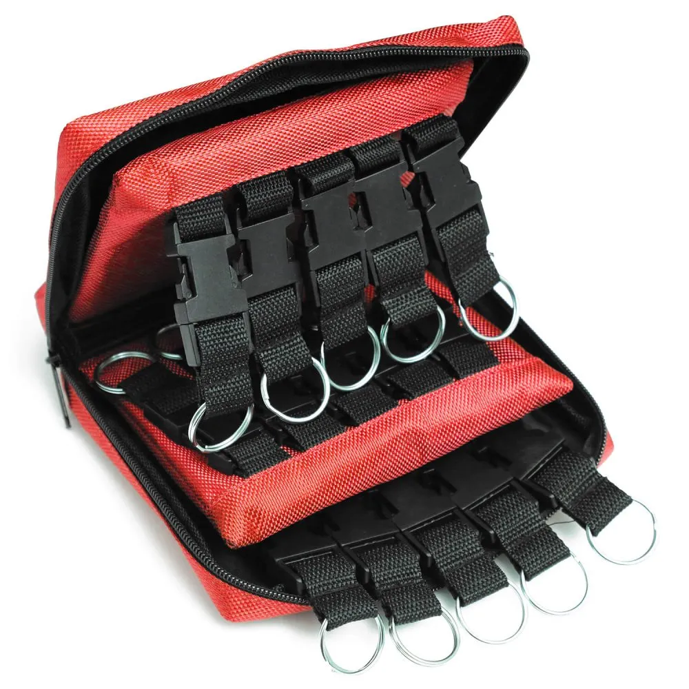 Schlüsseltasche 20 Schlüsselplätze, Karabinerverschlüße