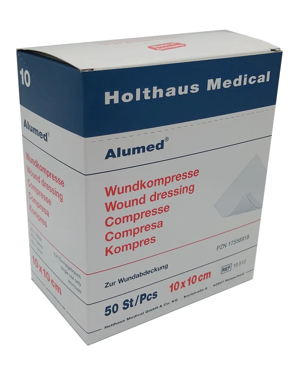 Alumed® Wundkompresse 10 x 15 cm einzeln steril
