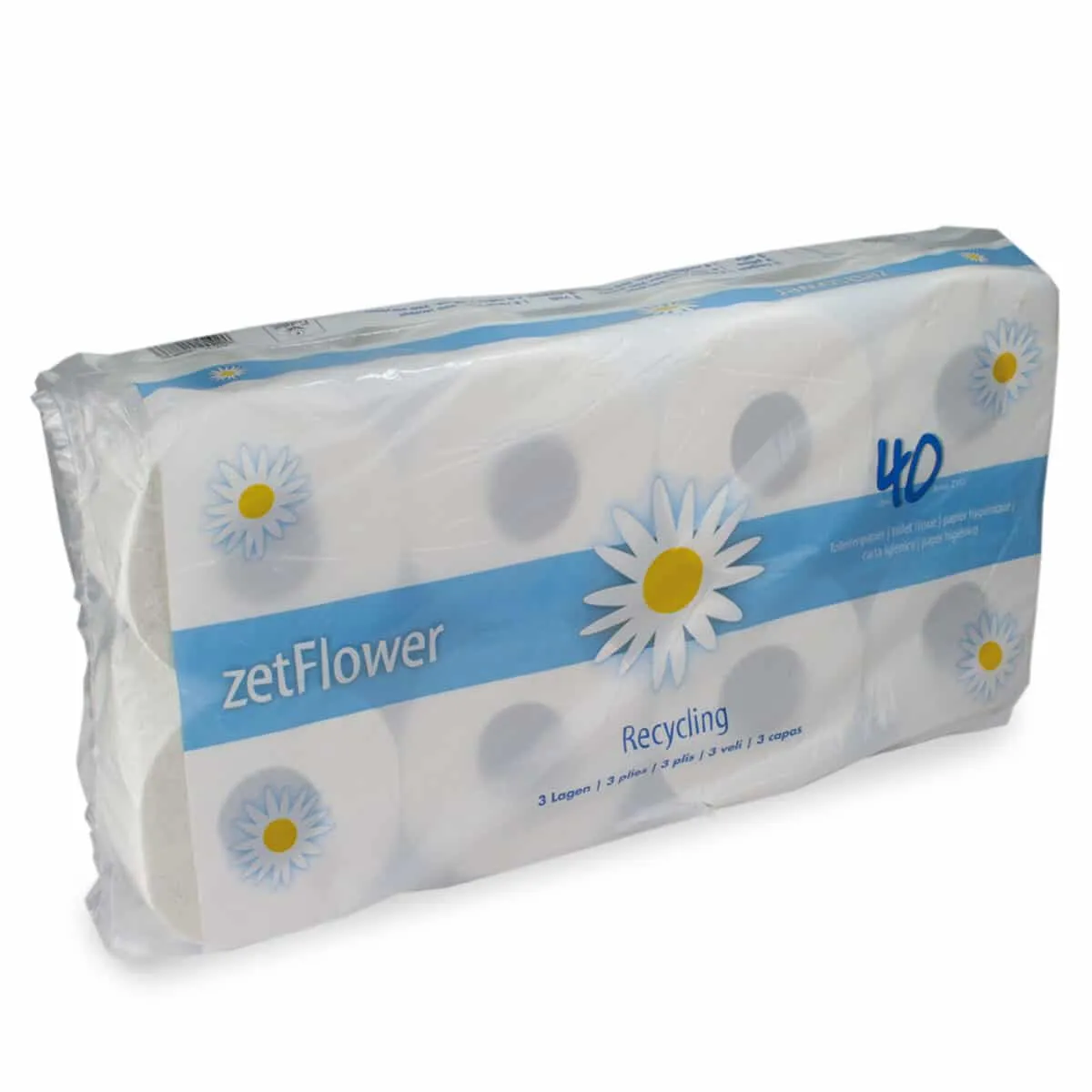 Tissue-Toilettenpapier, Kleinrollen, weiß, 3-lagig 250 Blatt
