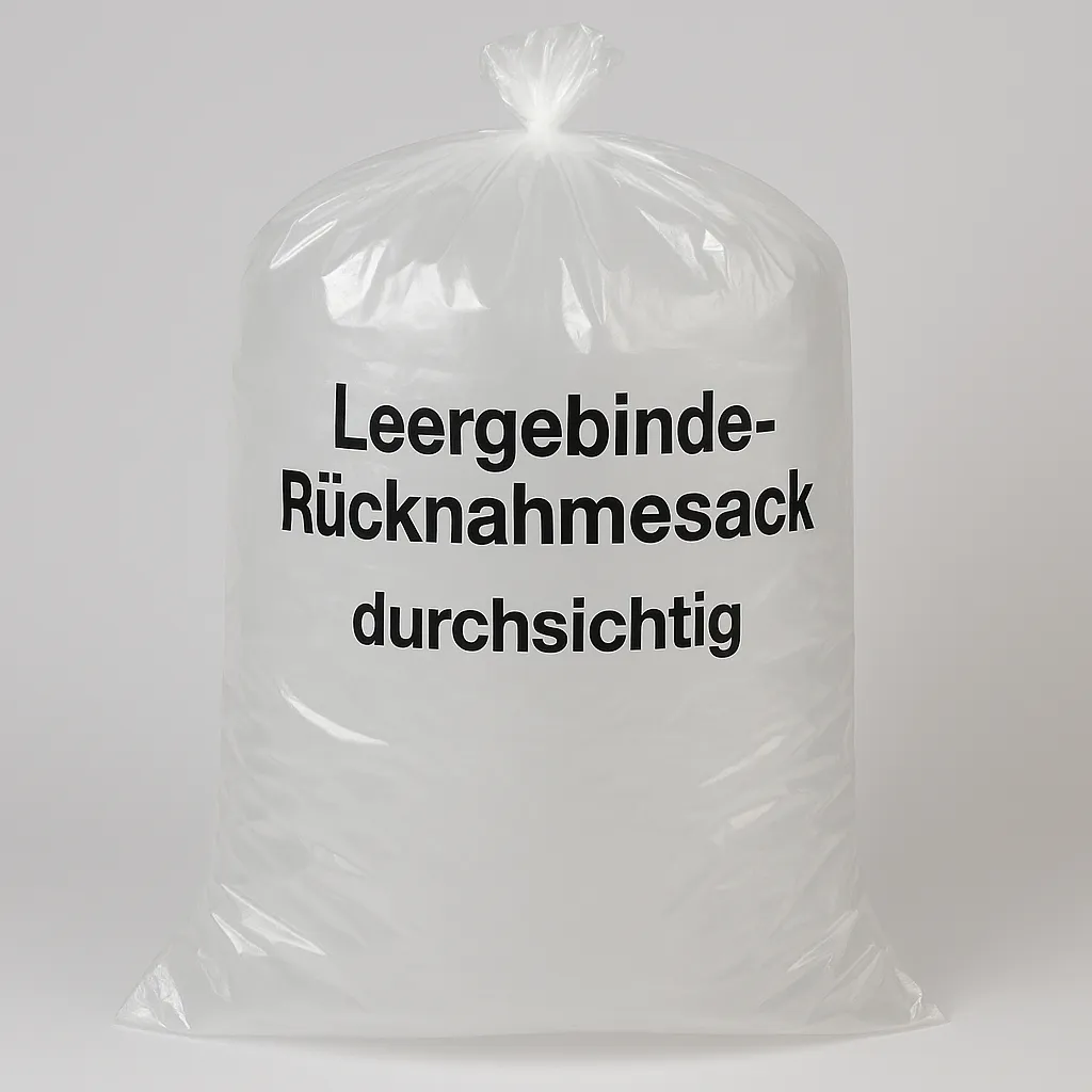 Leergebinde-Rücknahmesack durchsichtig