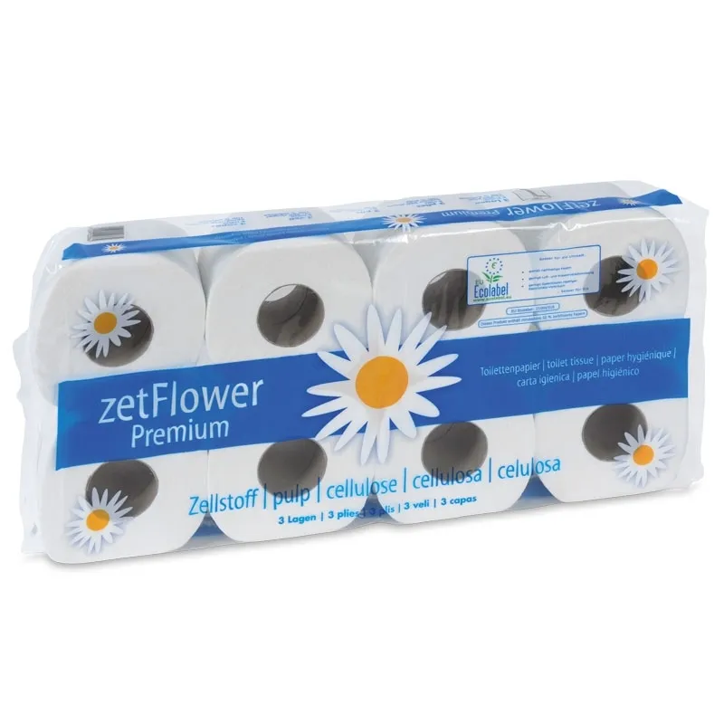 WC-Papier Kleinrolle, hochweiss, 3-lagig, 95 x 110 mm