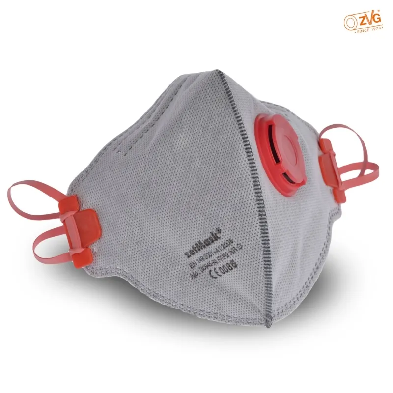 Feinstaubfiltermaske + Ventil u. Aktivkohlefilter FFP2