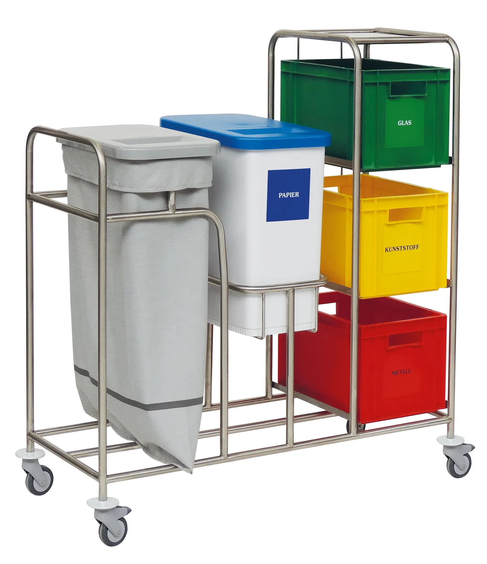 1 Einspannring mit KDS, 1 KB51 50 l, inkl. Wertstoffaufklebe