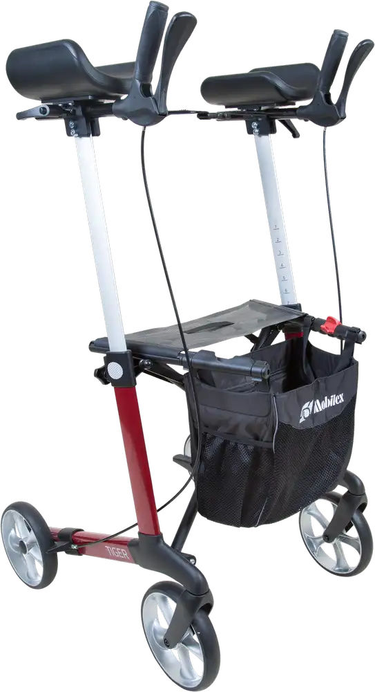 Arthritis Rollator Tiger, rot, Sitzhöhe 62 cm, HMV 10.46.04.